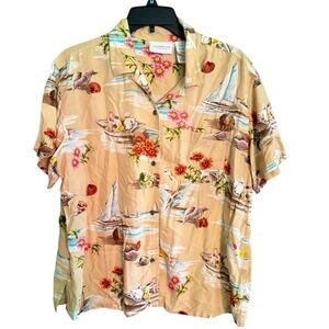 Vintage Liz Claiborne Aloha Short button down Large